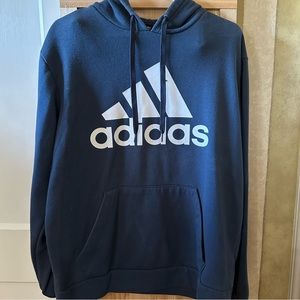 Men’s size medium navy blue Adias hoodie sweatshirt